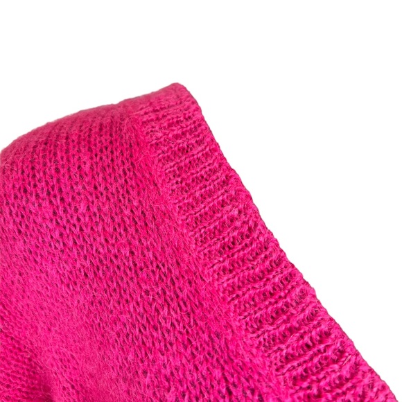 C’EST CITY MOHAIR & ACRYLIC V-NECK SWEATER TUNIC LENGTH NEW TAGS MEDIUM VINTAGE - Picture 7 of 11